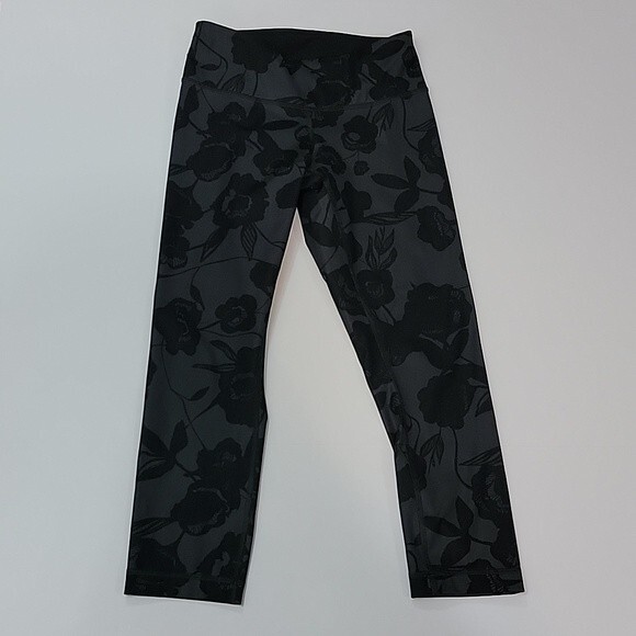 LULULEMON Wunder Under Brisk Bloom Crops size 4 - Picture 2 of 6